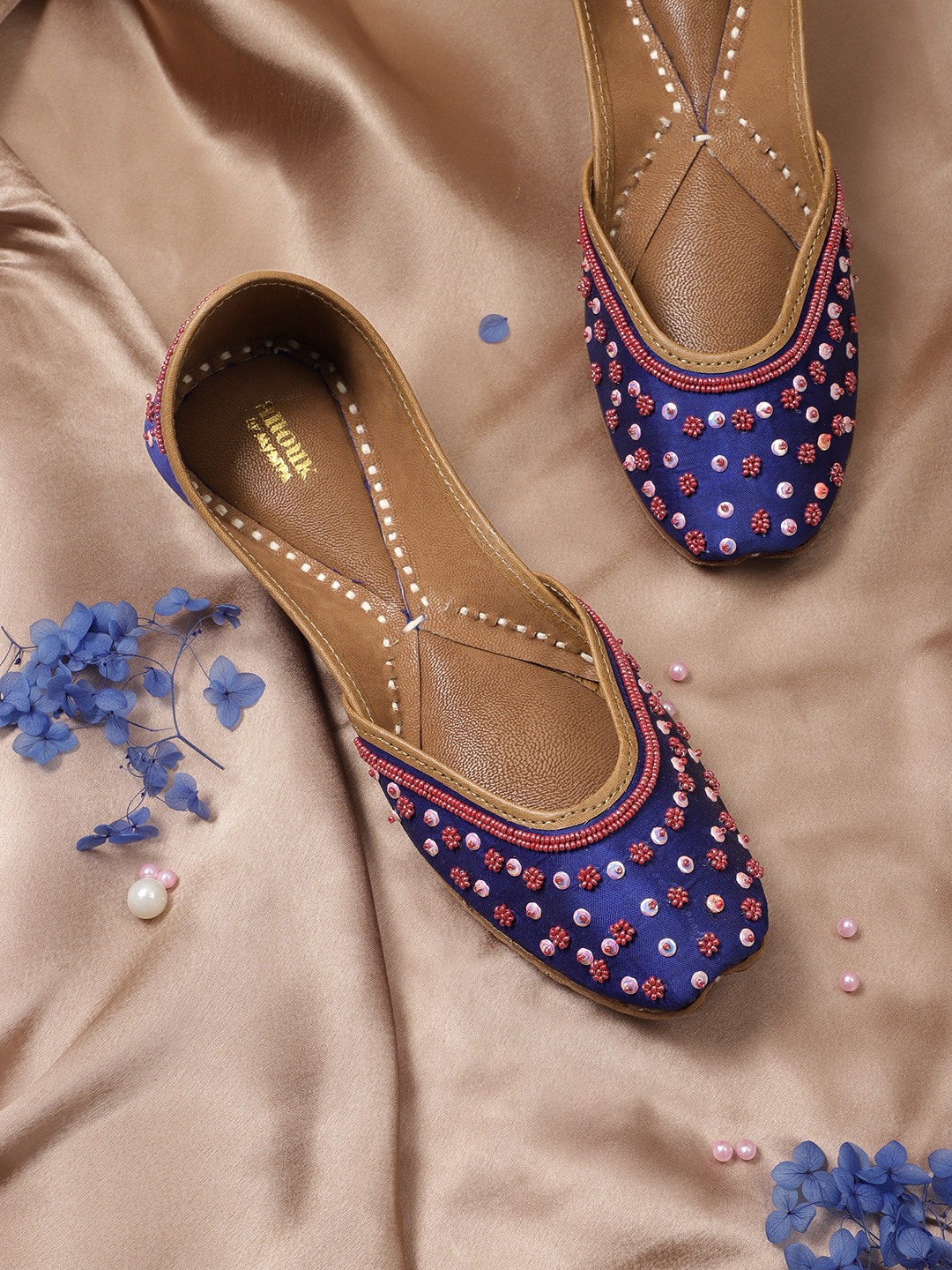 

Anouk Women Embellished Handcrafted Mojaris, Blue