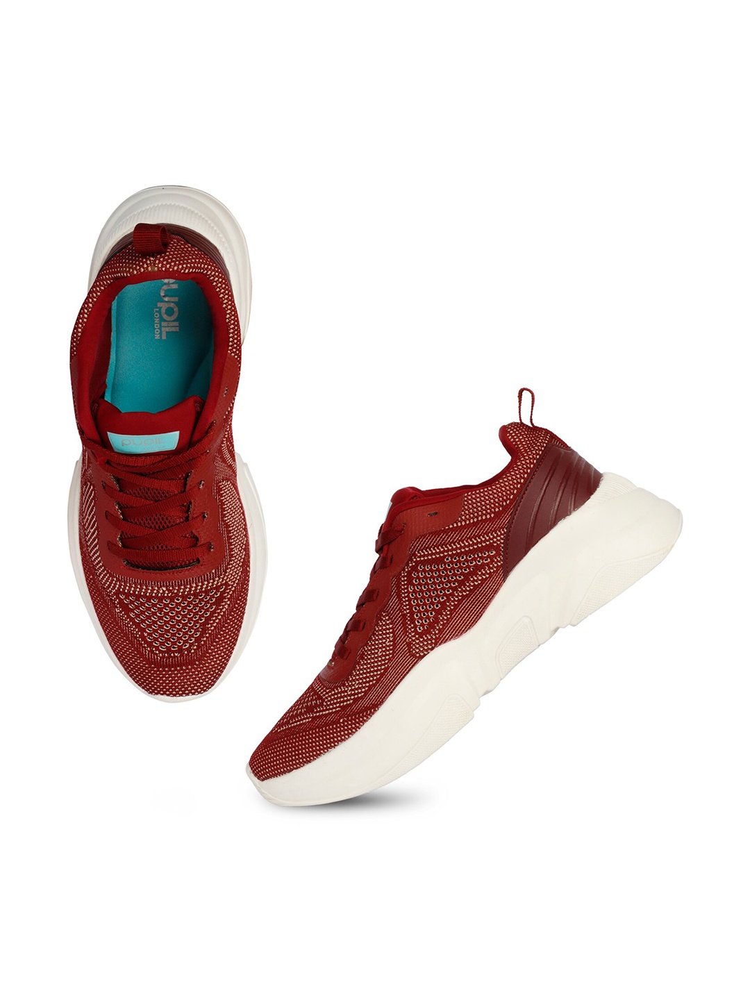 

Pupil London Men Memory Foam Technology Running Shoes, Maroon