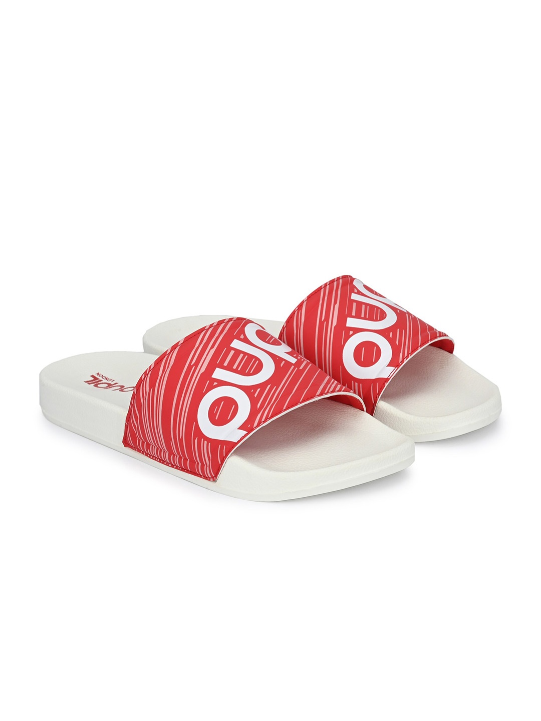 

Pupil London Men Printed Rubber Sliders, White