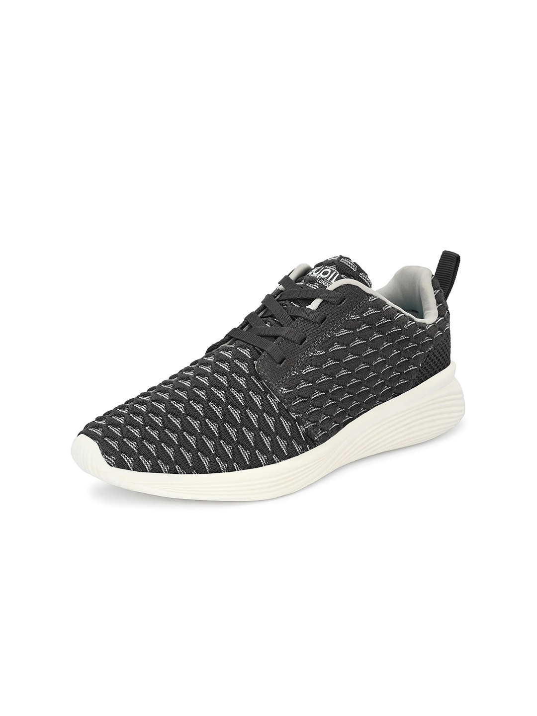 

Pupil London Men Textured Memory Foam Mesh Running Shoes, Grey