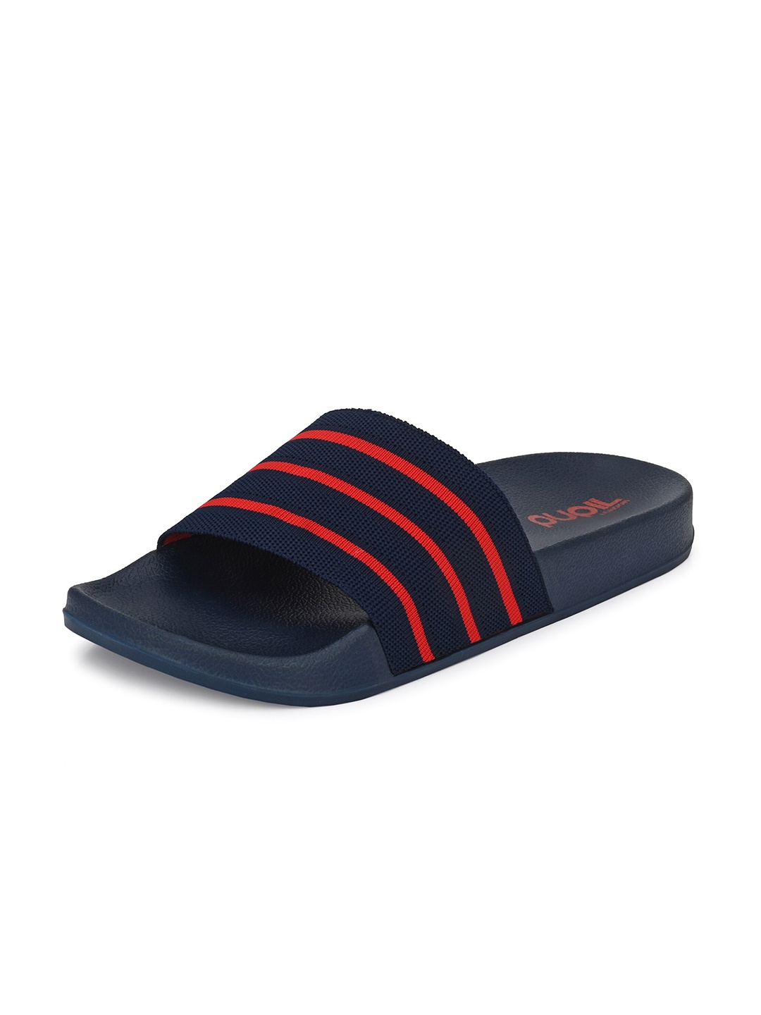 

Pupil London Men Striped Sliders, Navy blue