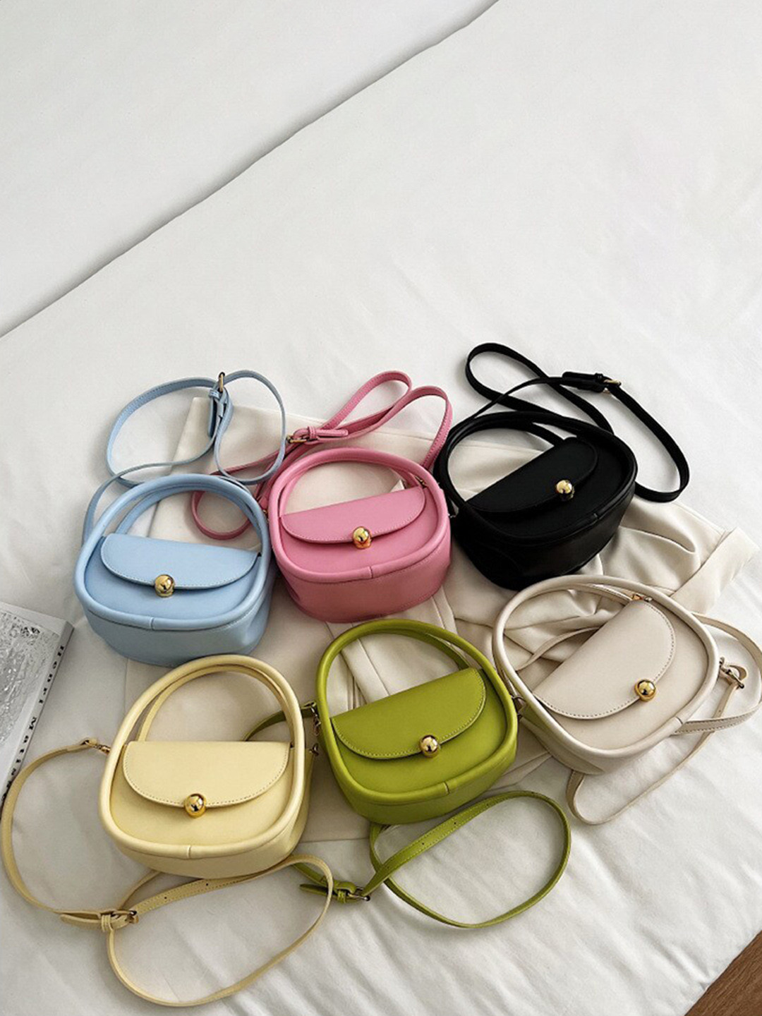 

Diana Korr Colourblocked PU Structured Handheld Bag with Cut Work, White