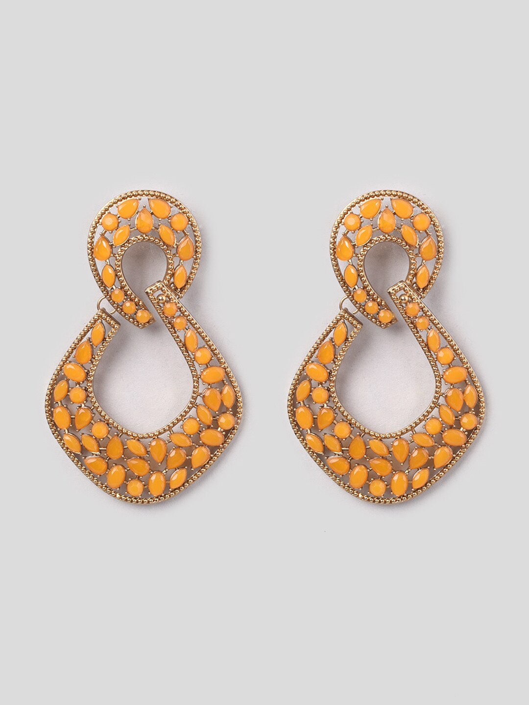 

phuljhadi Gold-Plated Contemporary Drop Earrings