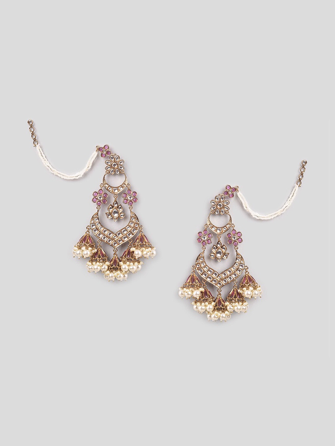 

phuljhadi Gold-Plated Contemporary Drop Earrings