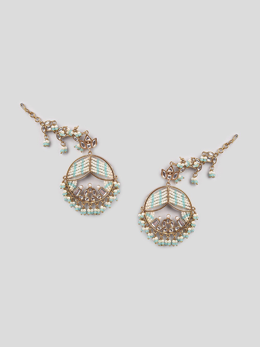 

phuljhadi Gold-Plated Contemporary Drop Earrings