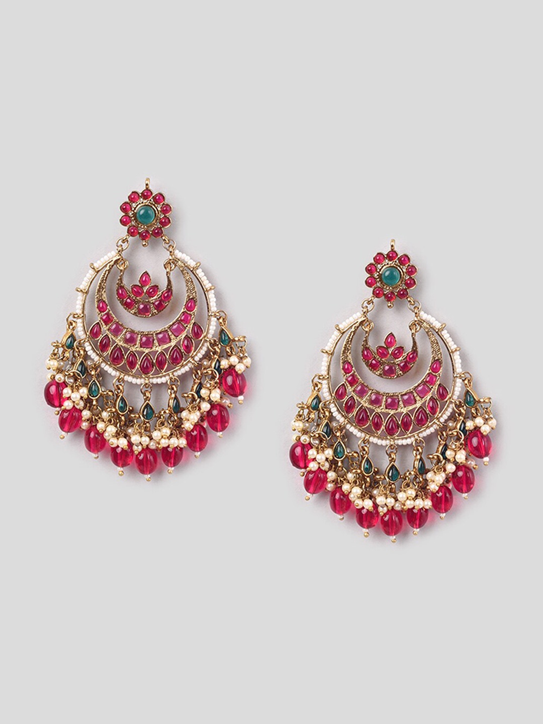 

phuljhadi Gold-Plated Crescent Shaped Chandbalis