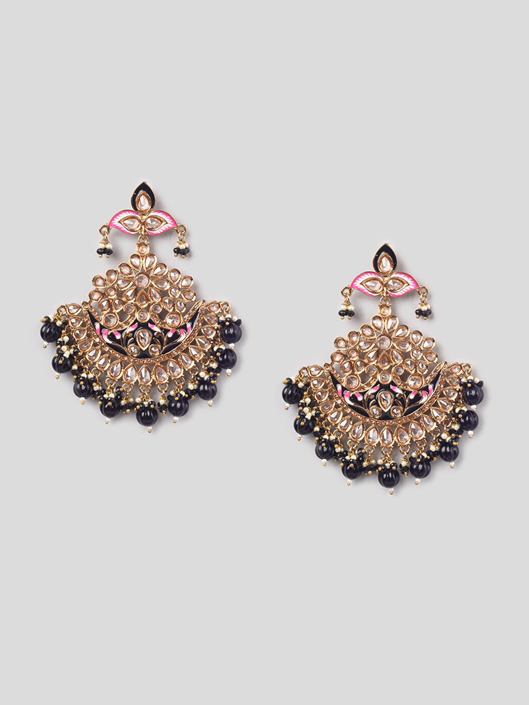 

phuljhadi Gold-Plated Contemporary Chandbali