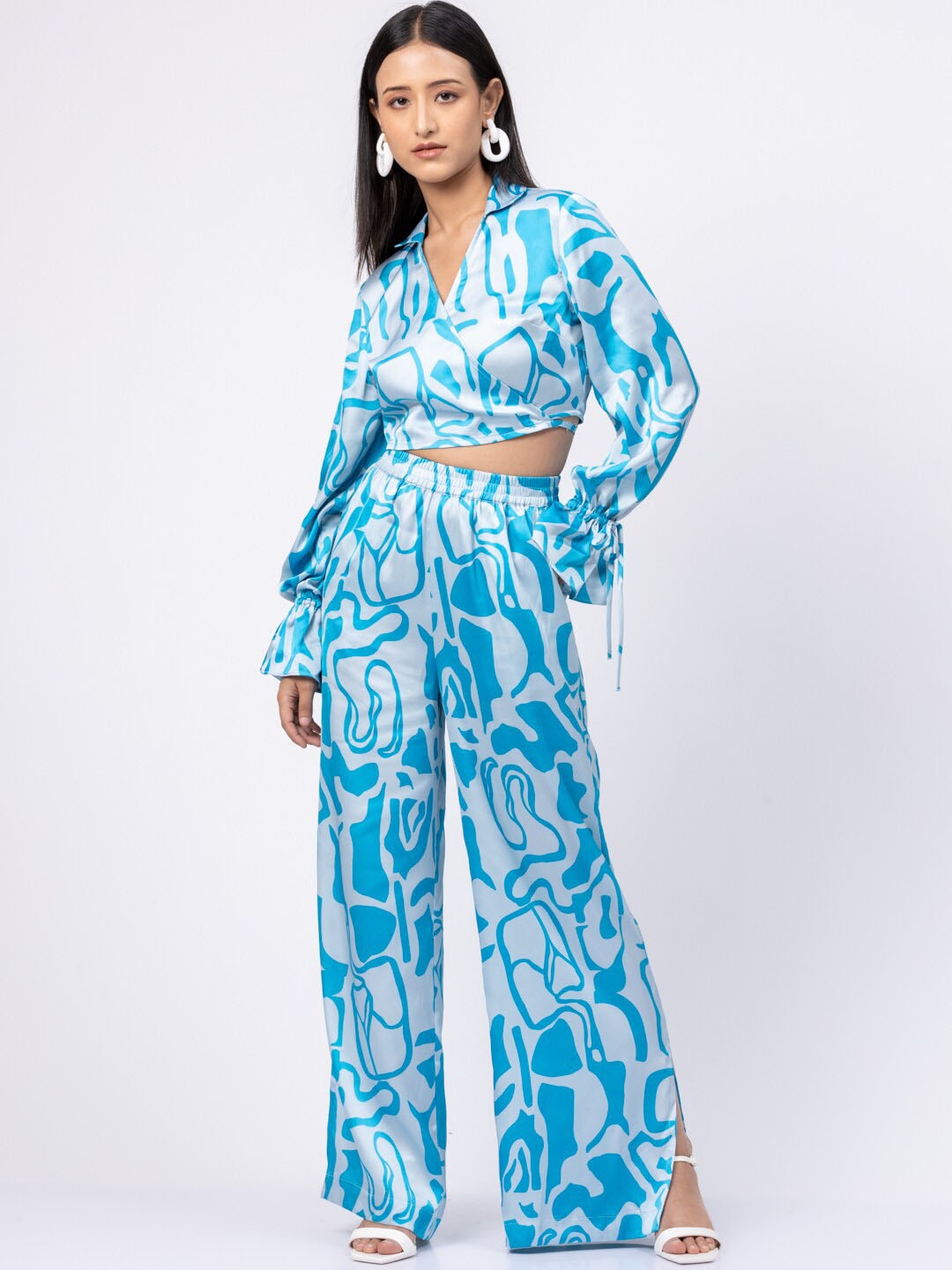 

H&M Abstract Resort Co-Ord Set, Blue