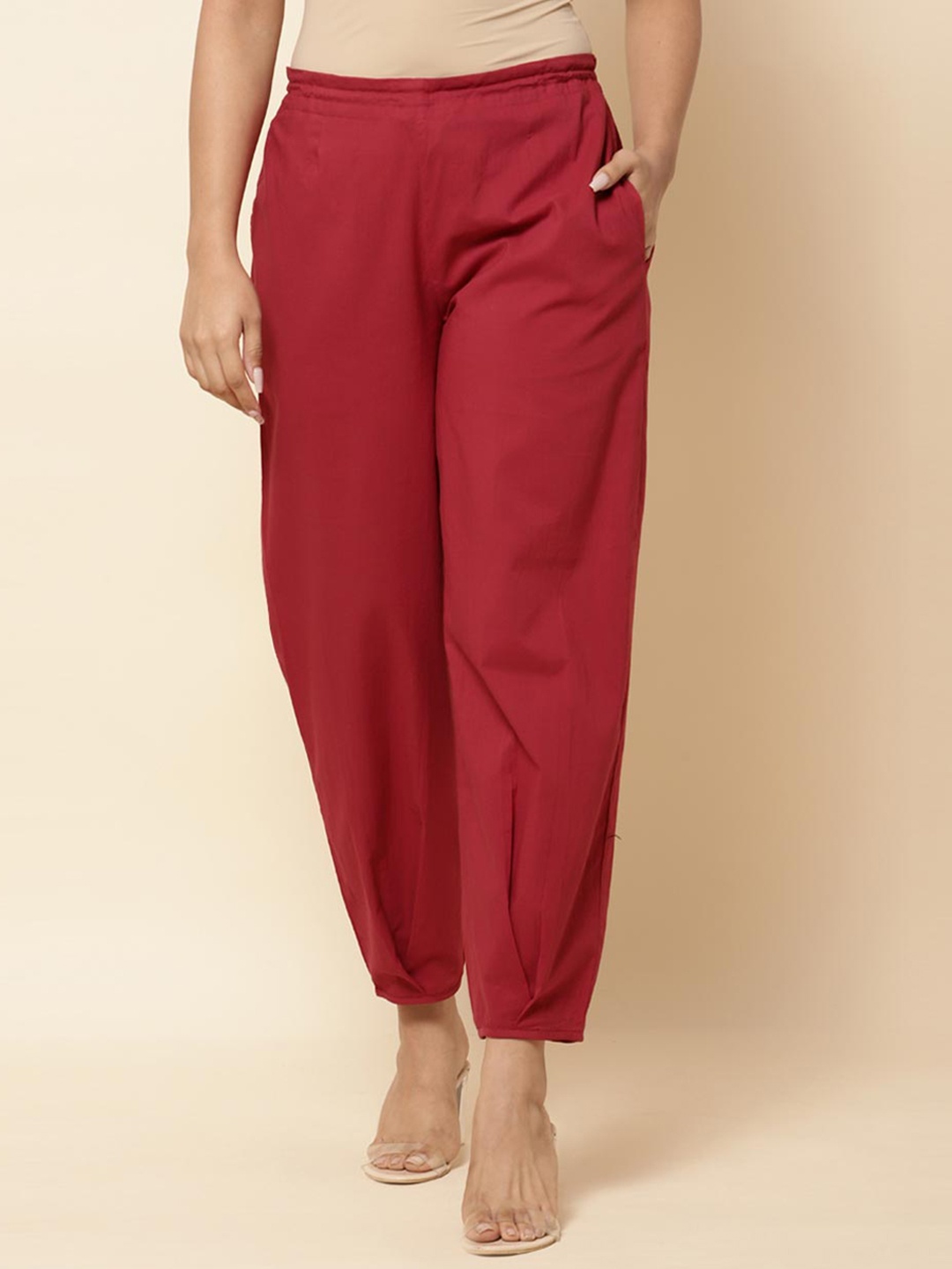 

Fabindia Pure Cotton Ankle Length Salwar, Red