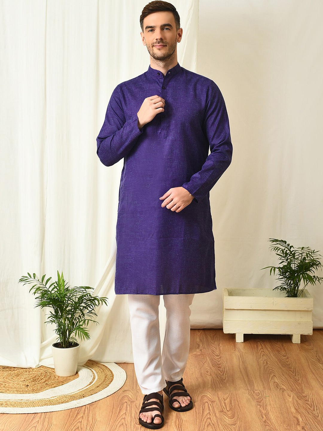 

hangup trend Regular Kurta with Pyjamas, Navy blue