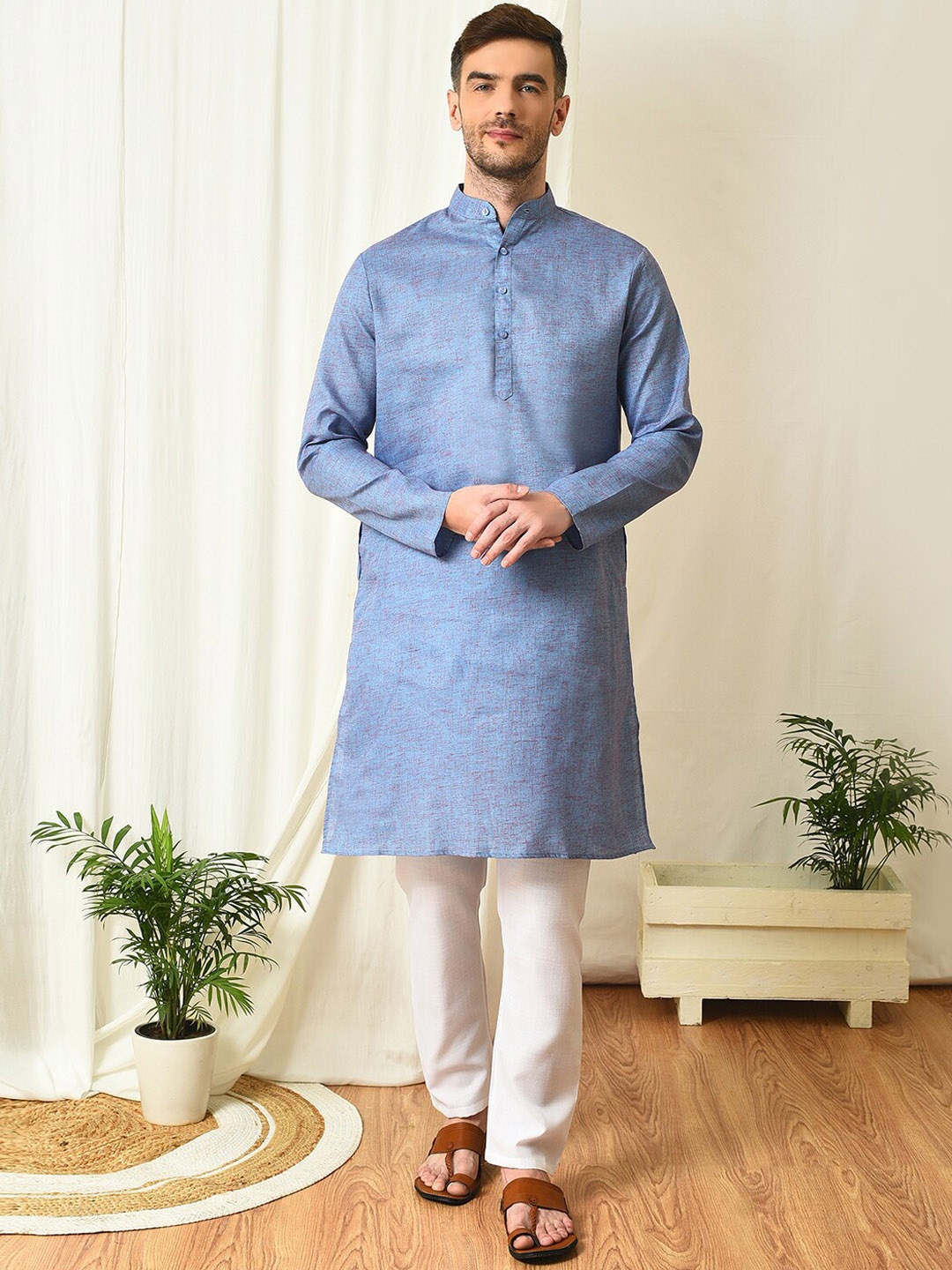 

hangup trend Regular Kurta with Pyjamas, Blue