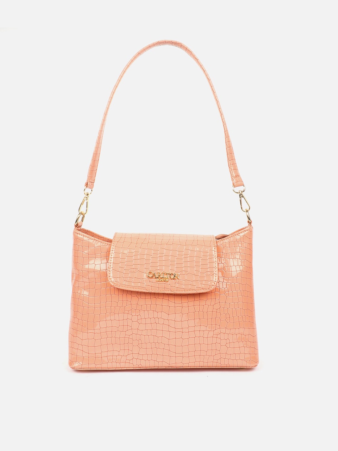 

Carlton London Textured Structured Shoulder Bag, Peach