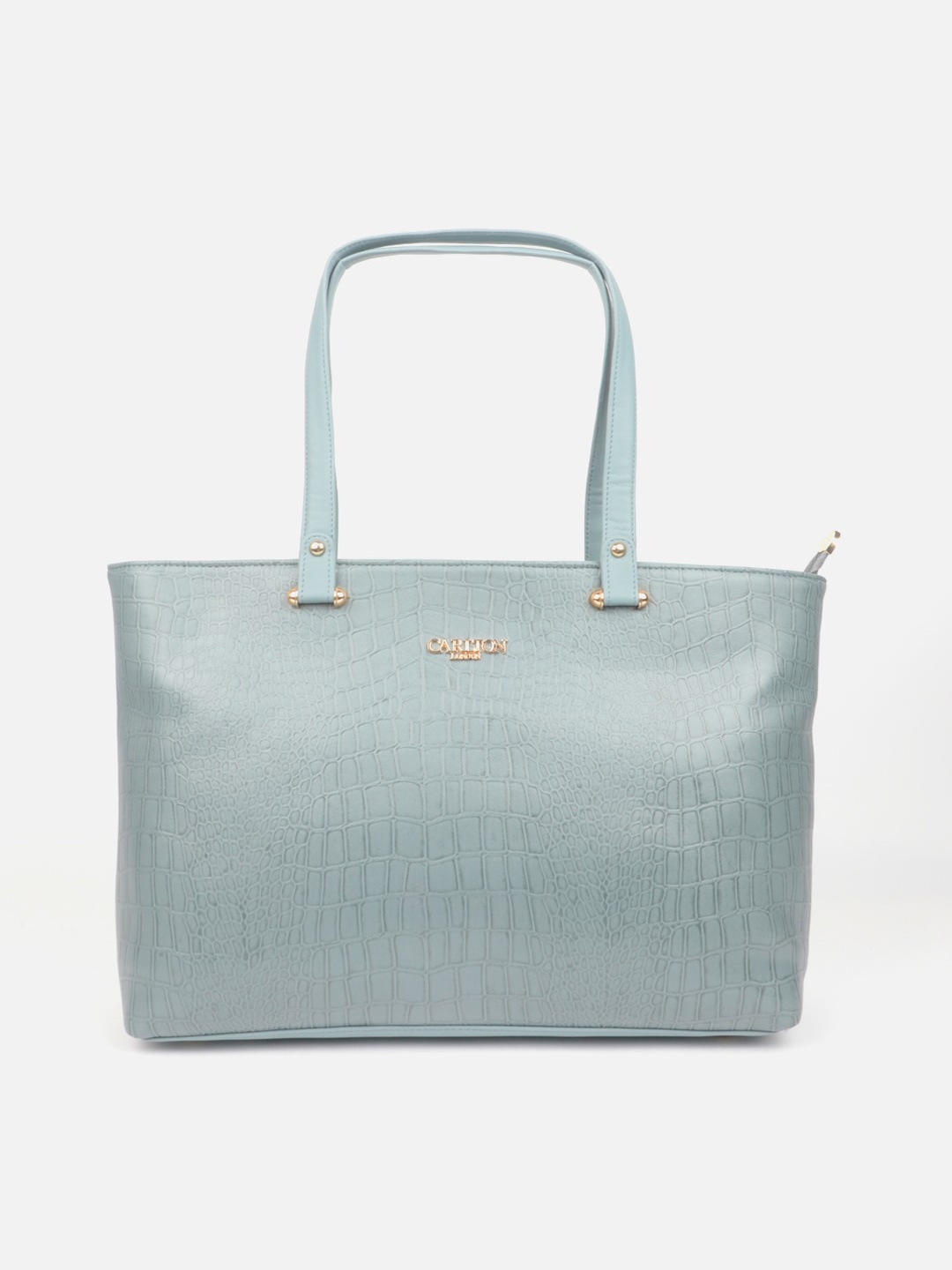 

Carlton London Textured Oversized Structured Shoulder Bag, Grey