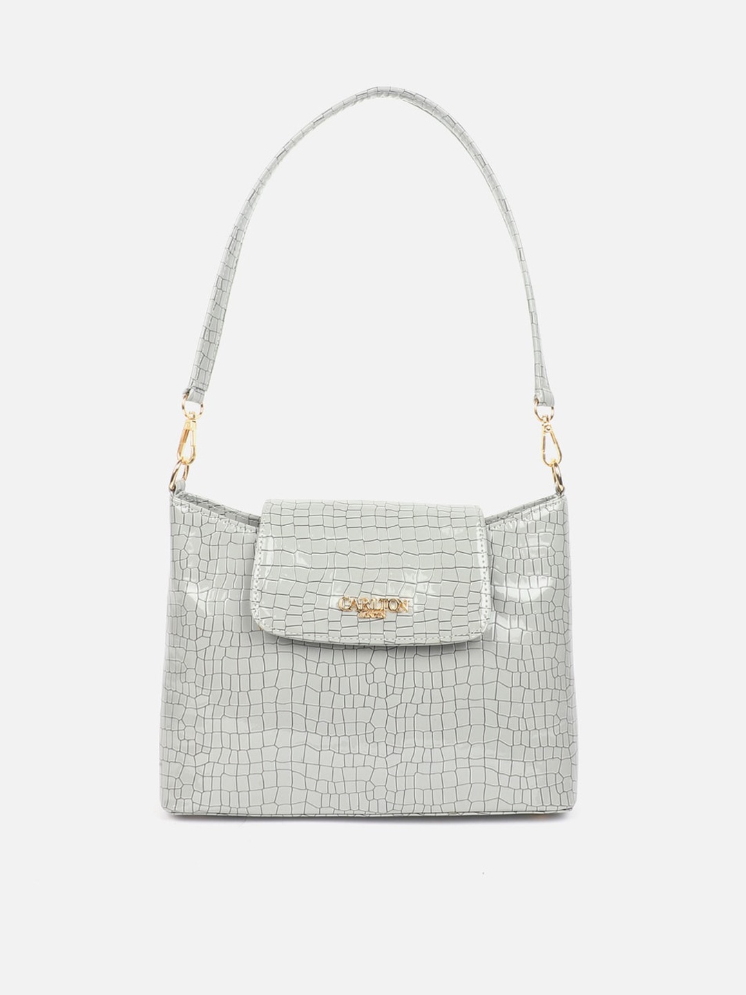 

Carlton London Textured Structured Shoulder Bag, Grey