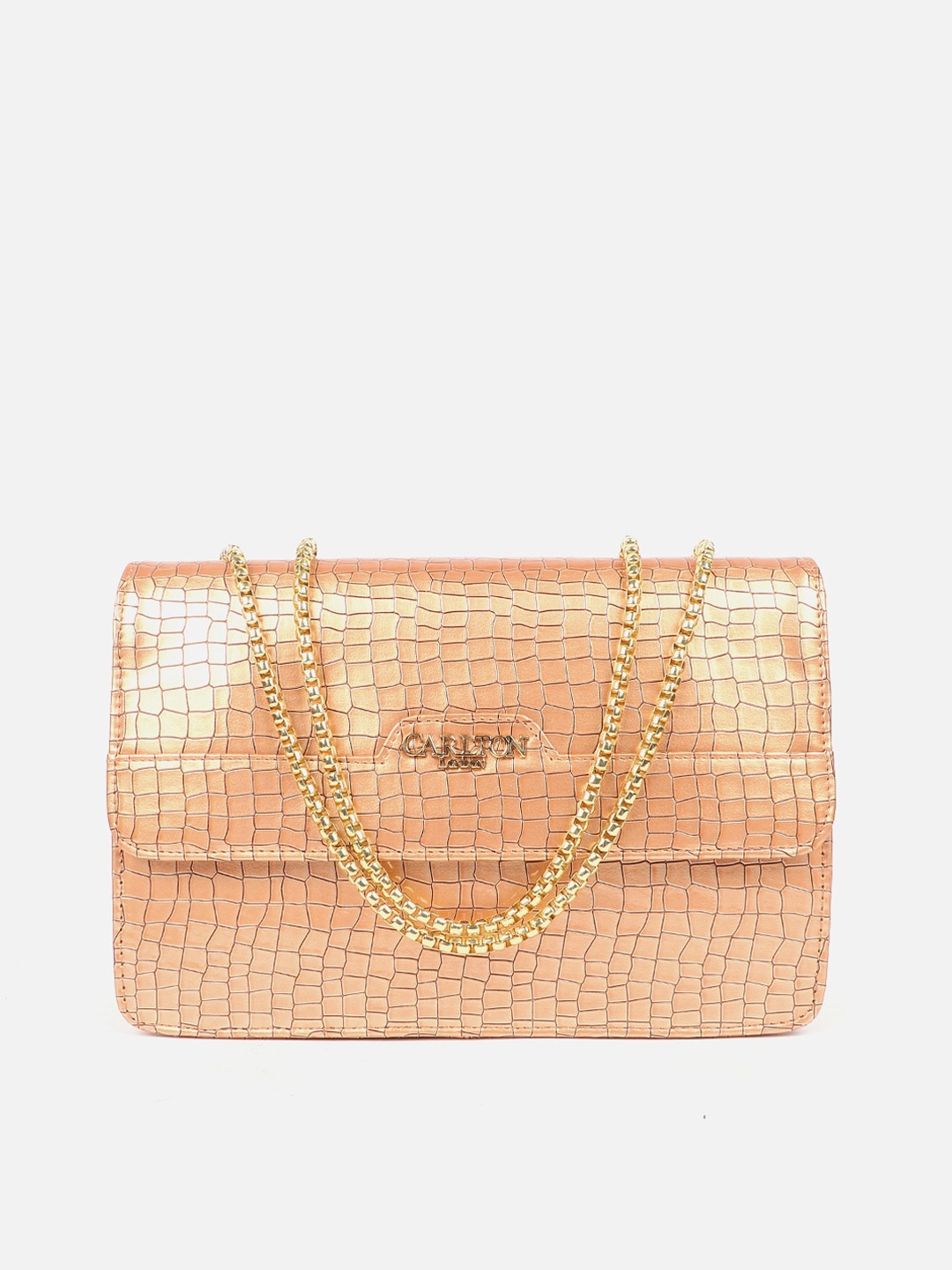 

Carlton London Textured Structured Handheld Bag, Orange
