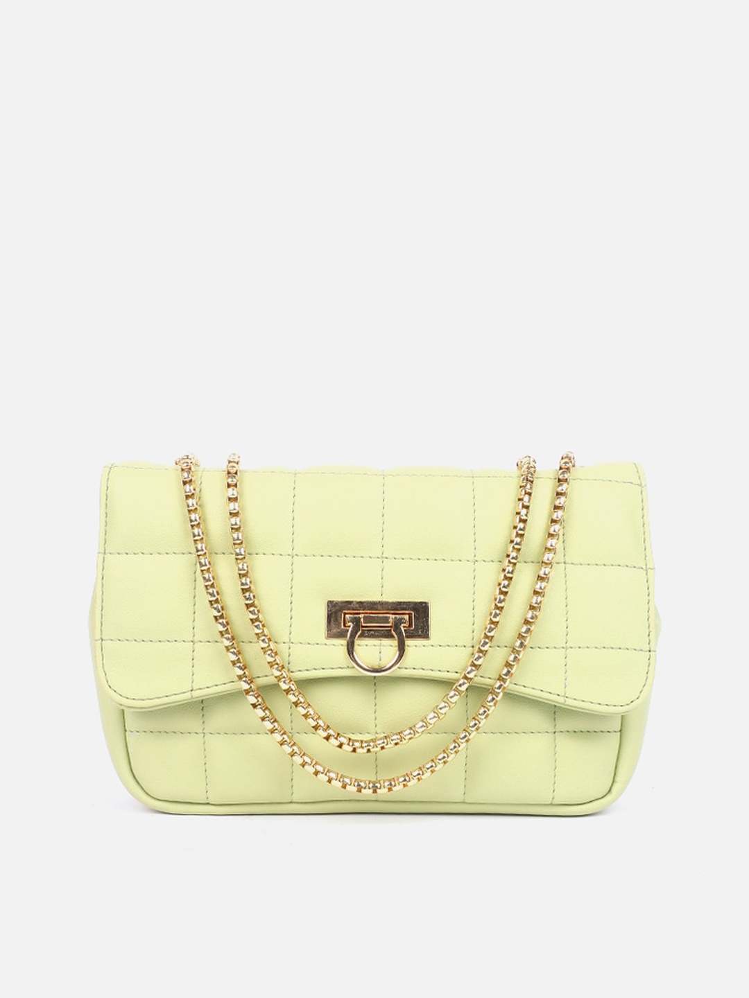 

Carlton London Textured Quilted Structured Handheld Bag, Green