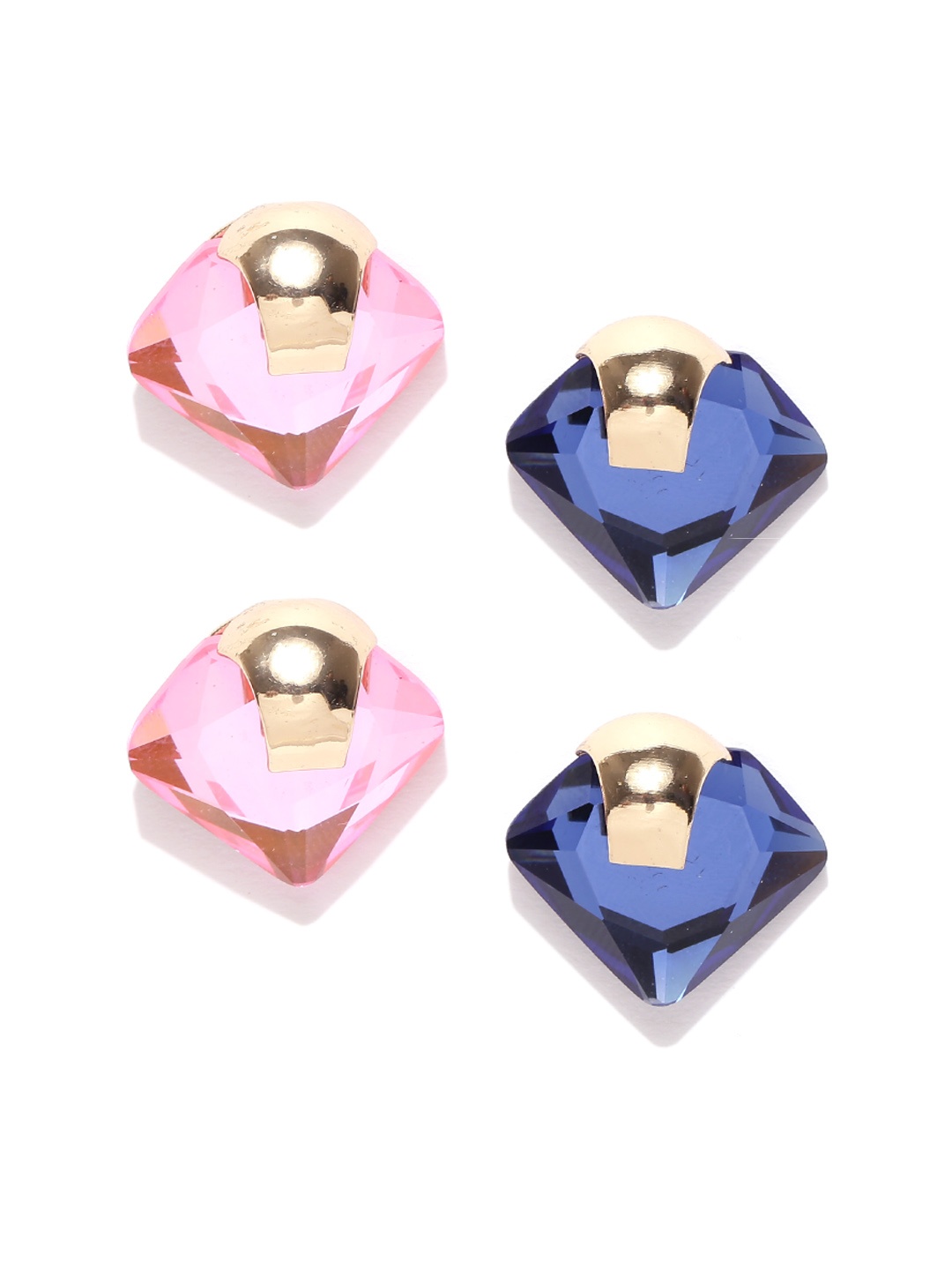 

YouBella Set of 2 Contemporary Studs, Pink