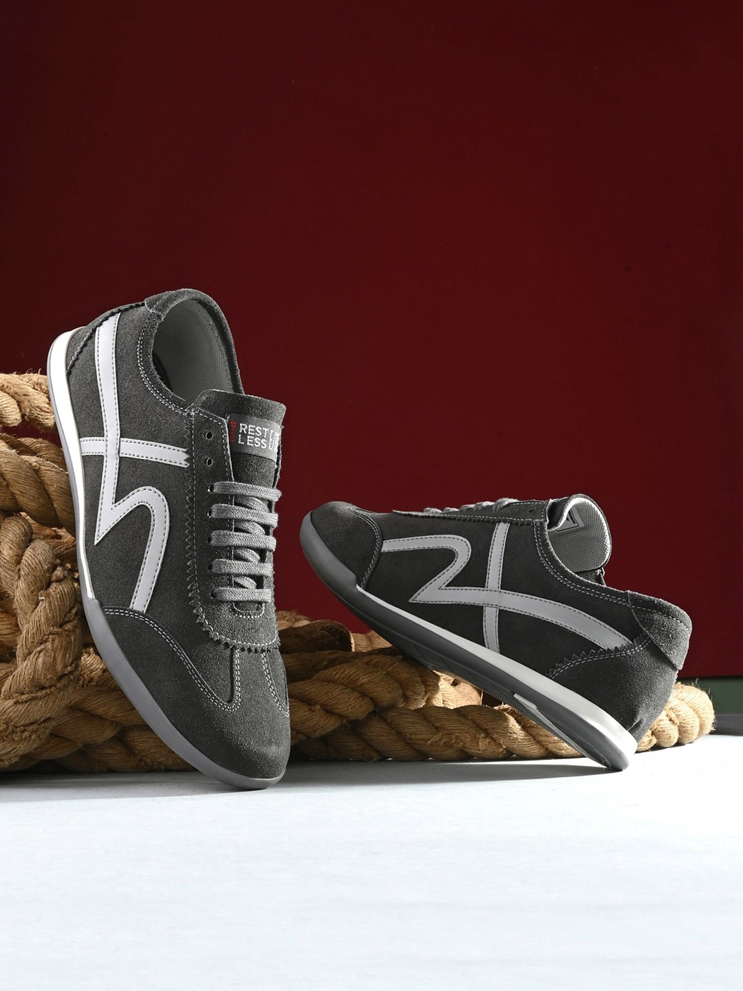 

SPYKAR Men Lace-Up Sneakers, Grey
