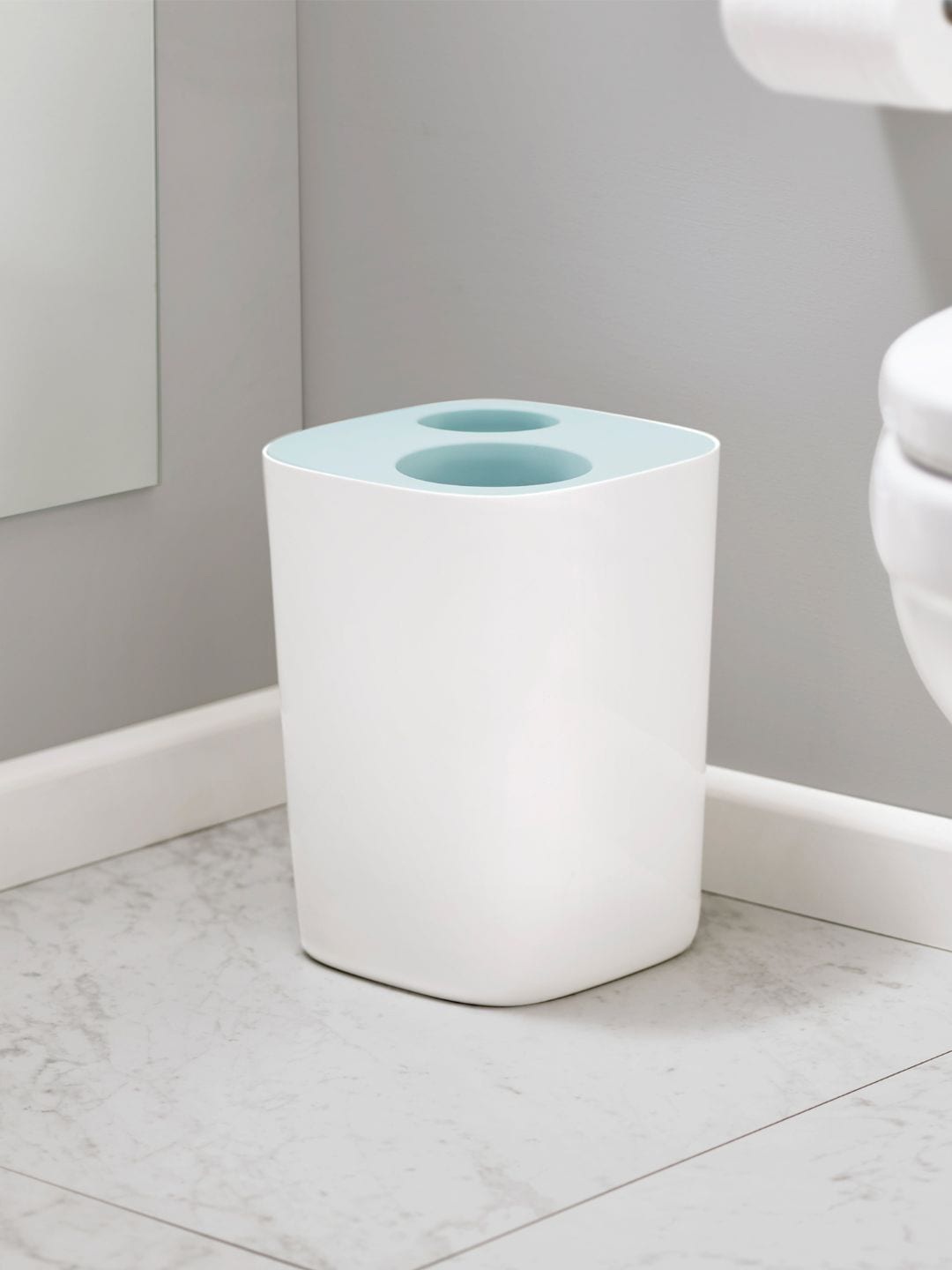 

Joseph Joseph Blue & White Color blocked Split Waste & Recycling Bin
