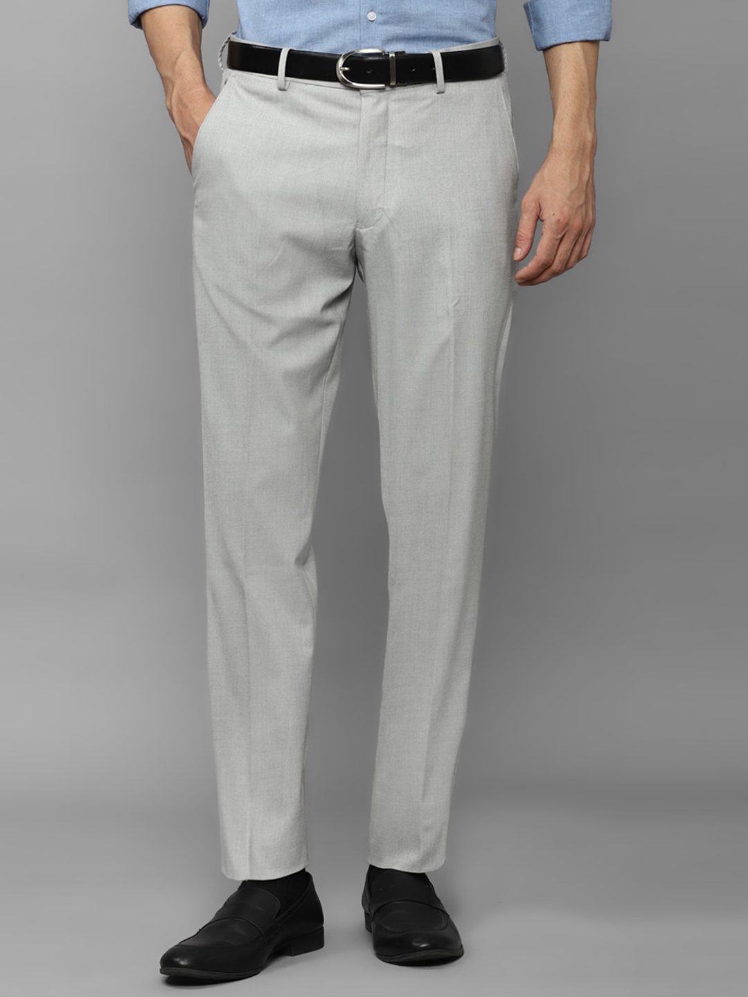 

Louis Philippe Men Slim Fit Formal Trousers, Grey