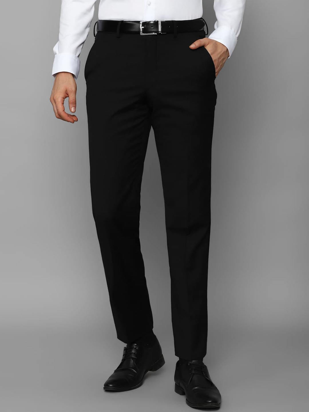 

Luxure by Louis Philippe Men Slim Fit Formal Trousers, Black