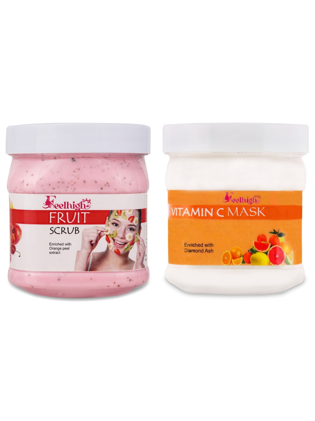 

FEELHIGH Face & Body Fruit Scrub & Vitamin C Mask-1000ml, Multi