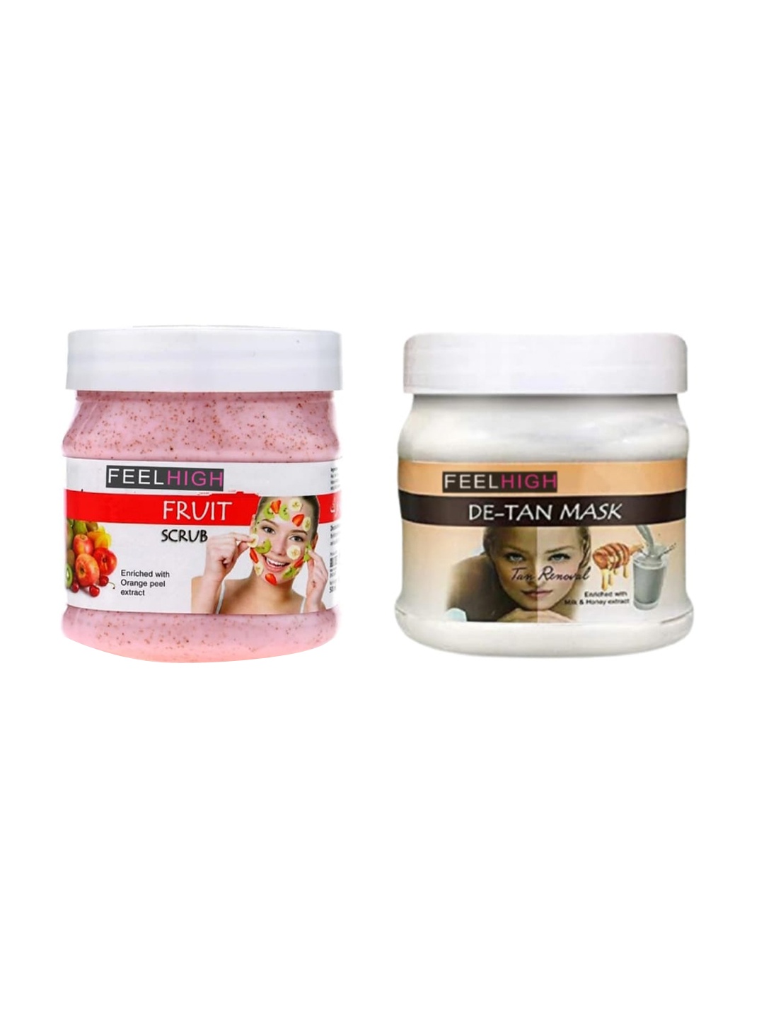 

FEEL HIGH Face & Body Fruit Scrub & De-Tan Mask, Multi