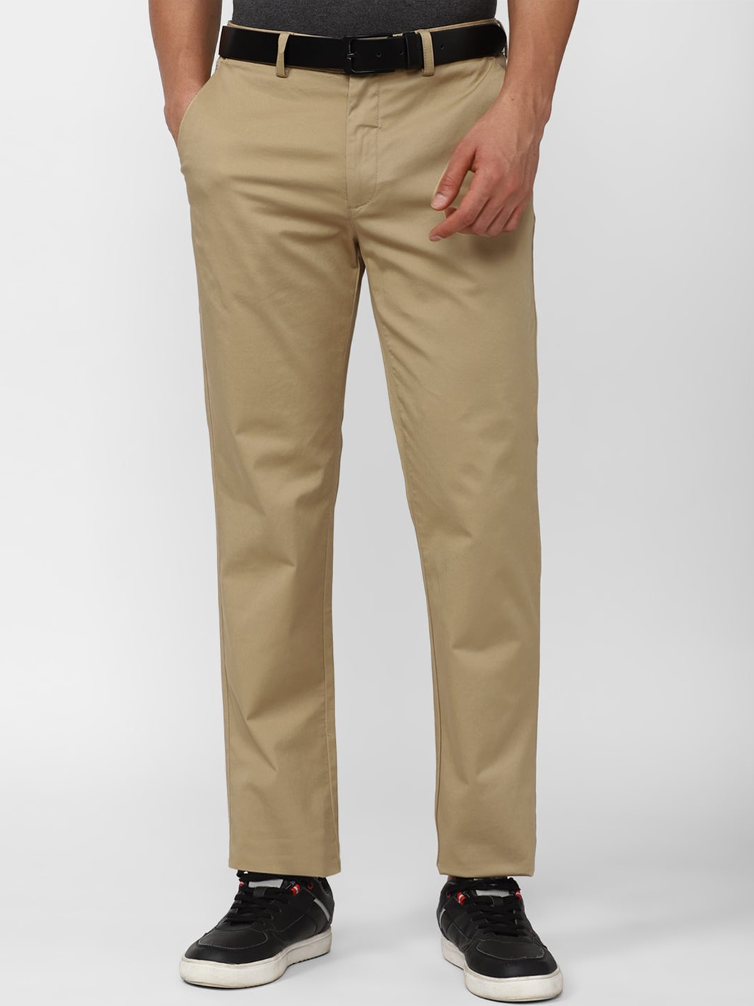 

Peter England Casuals Men Slim Fit Chinos Trousers, Khaki