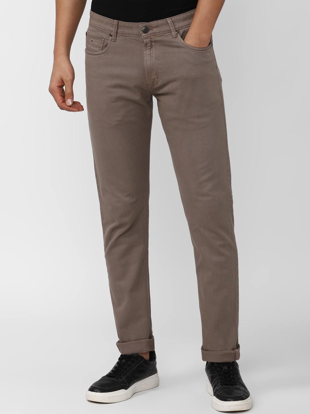 

Peter England Casuals Men Brown Slim Fit Trousers