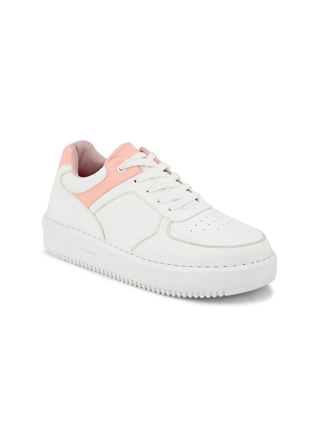 

The Roadster Lifestyle Co. Women White Perforated Lightweight Sneakers