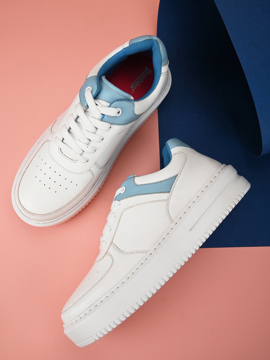 

The Roadster Lifestyle Co. Women White Perforated Lightweight Sneakers
