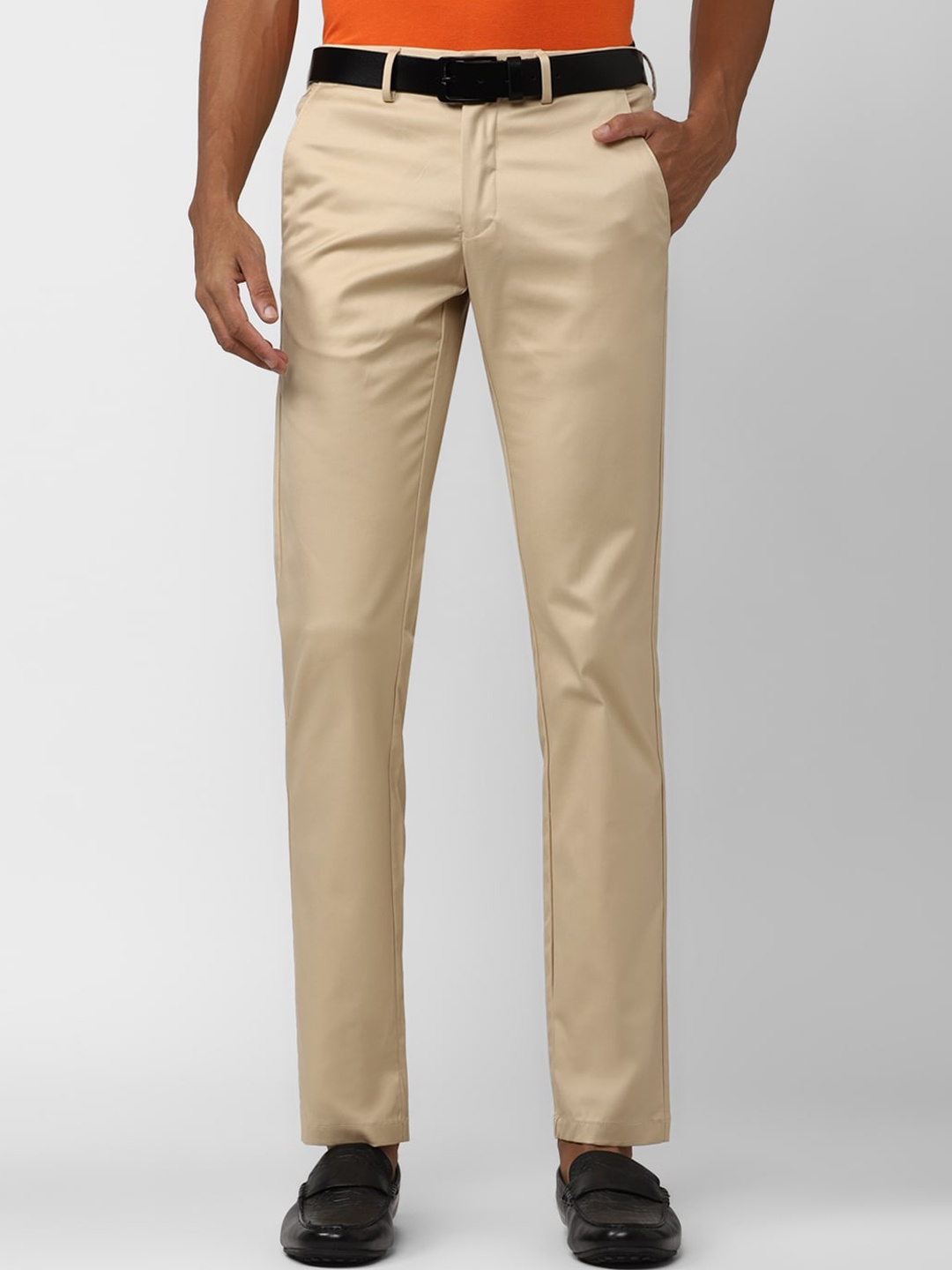 

Van Heusen Men Slim Fit Regular Trousers, Beige