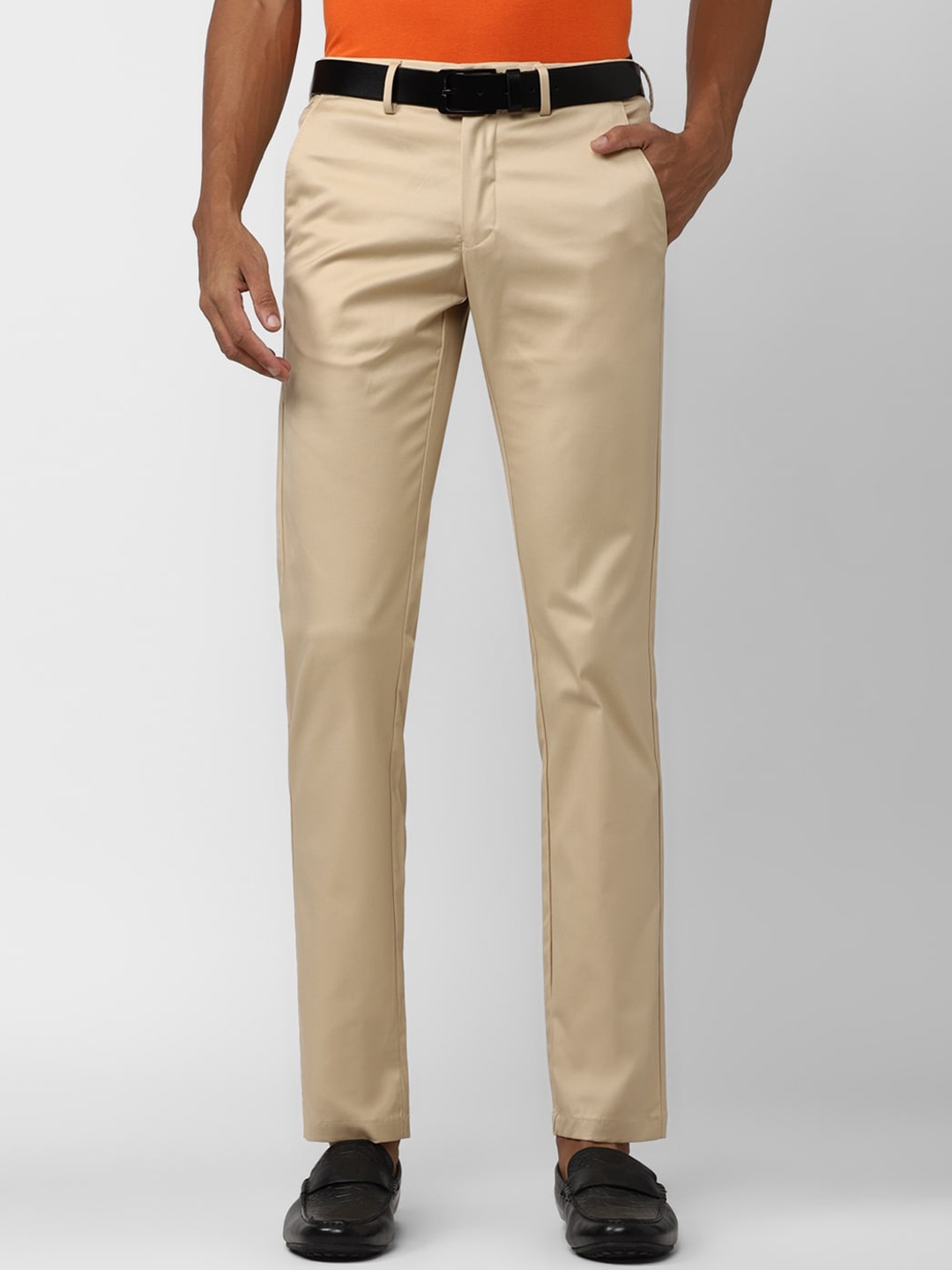 

Van Heusen Men Slim Fit Regular Trousers, Beige