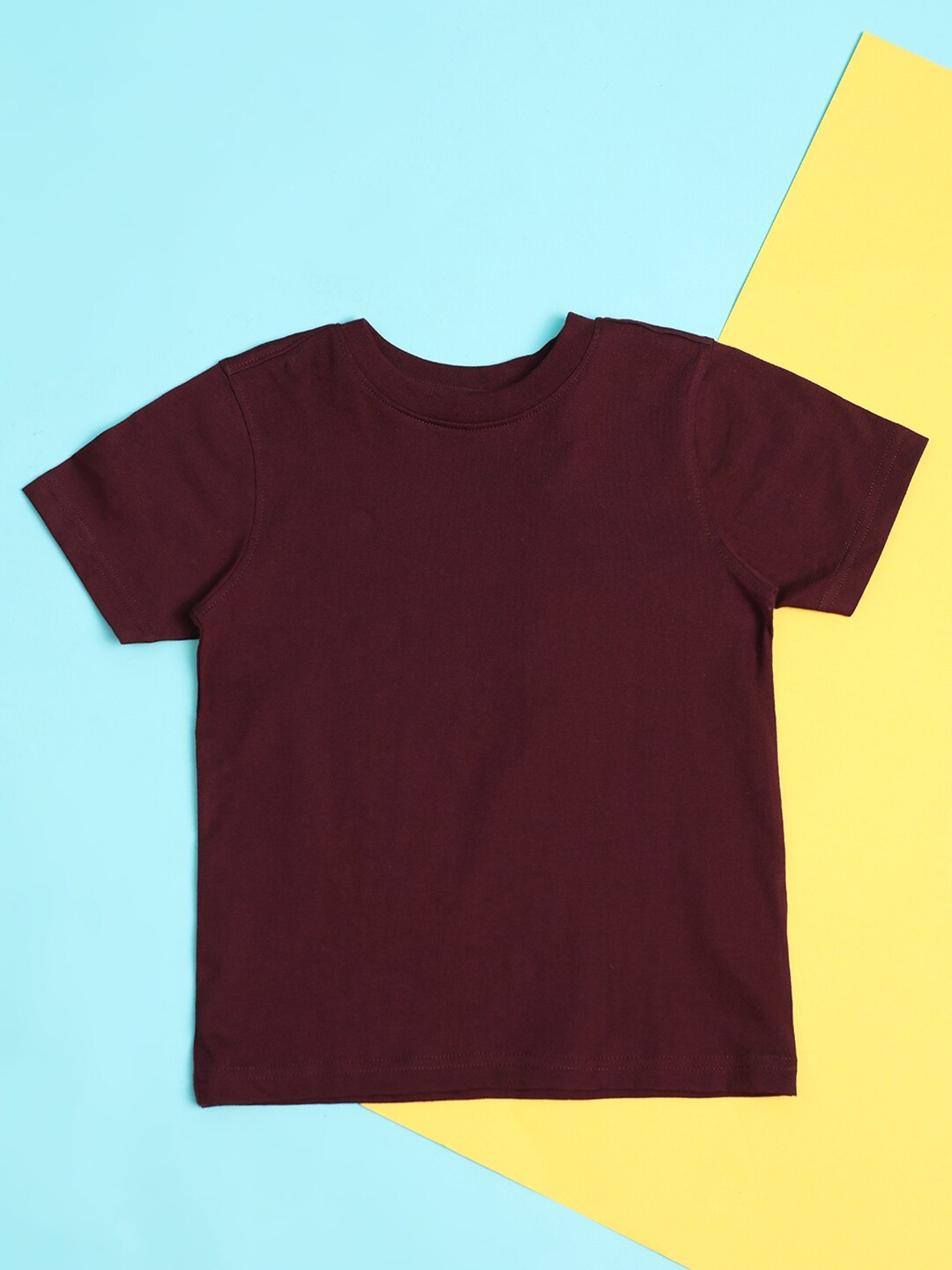 

Hoop Boys Round Neck Cotton T-shirt, Magenta
