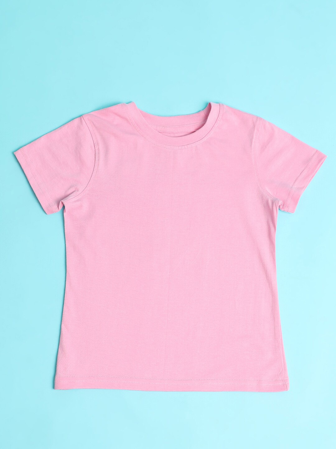 

Hoop Girls Round Neck Regular Fit Cotton T-shirt, Pink
