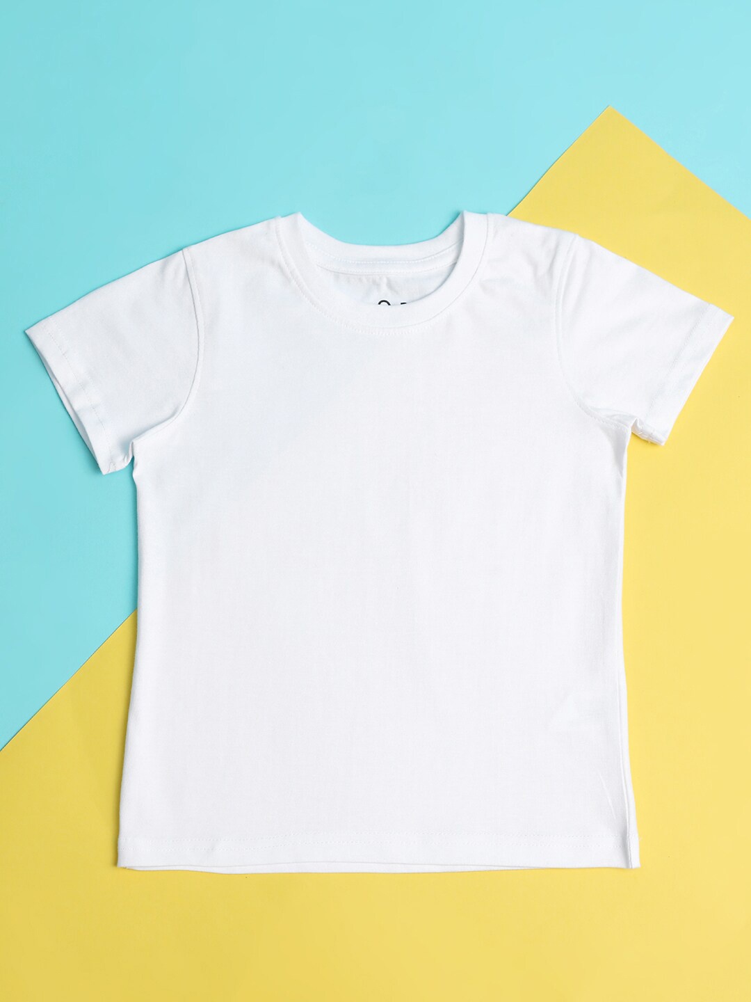 

Hoop Girls Round Neck Cotton T-shirt, White