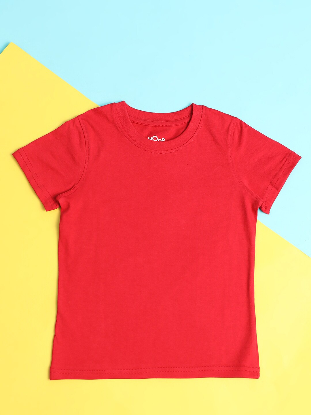 

Hoop Girls Round Neck Regular Fit Cotton T-shirt, Red