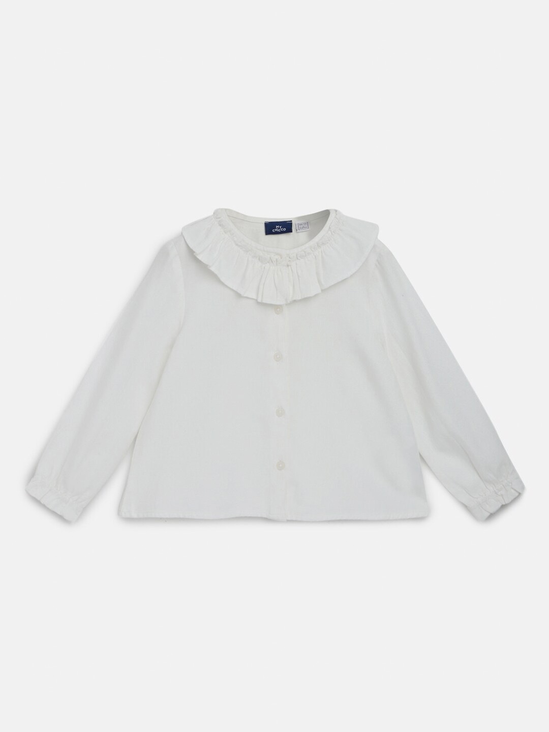 

Chicco Girls Ruffles Cotton Shirt Style Top, Bronze