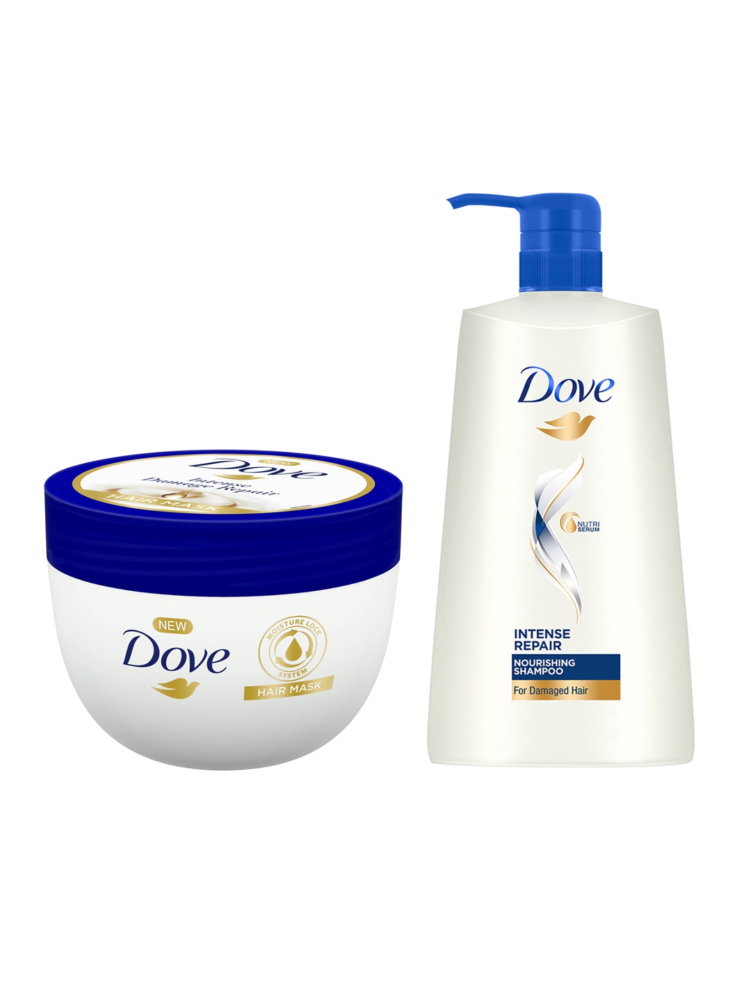 

Dove Hair Therapy Intense Repair Shampoo 650ml & Intense Damage Repair Hair Mask 300ml, White
