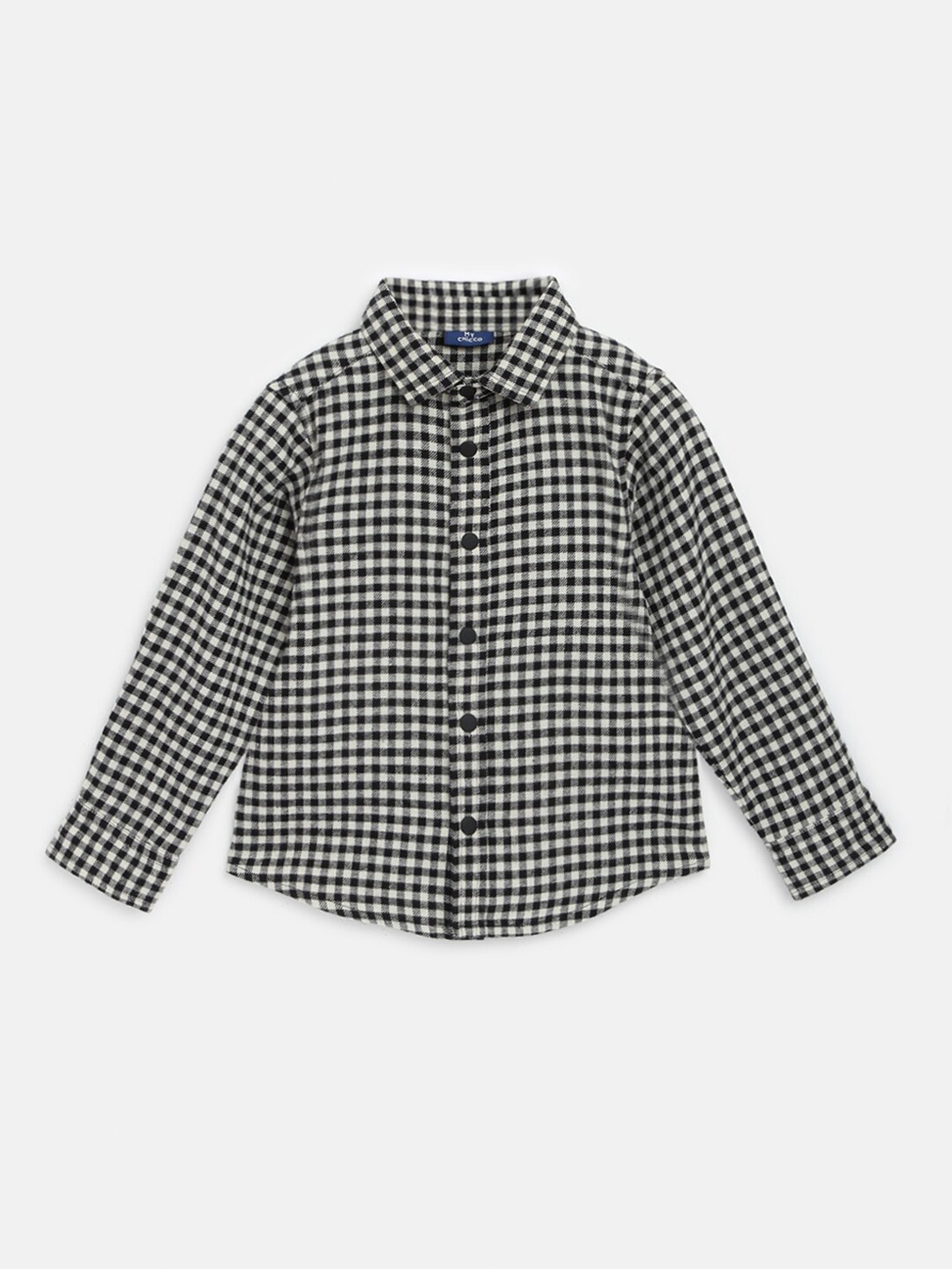 

Chicco Infants Comfort Checked Cotton Casual Shirt, Black