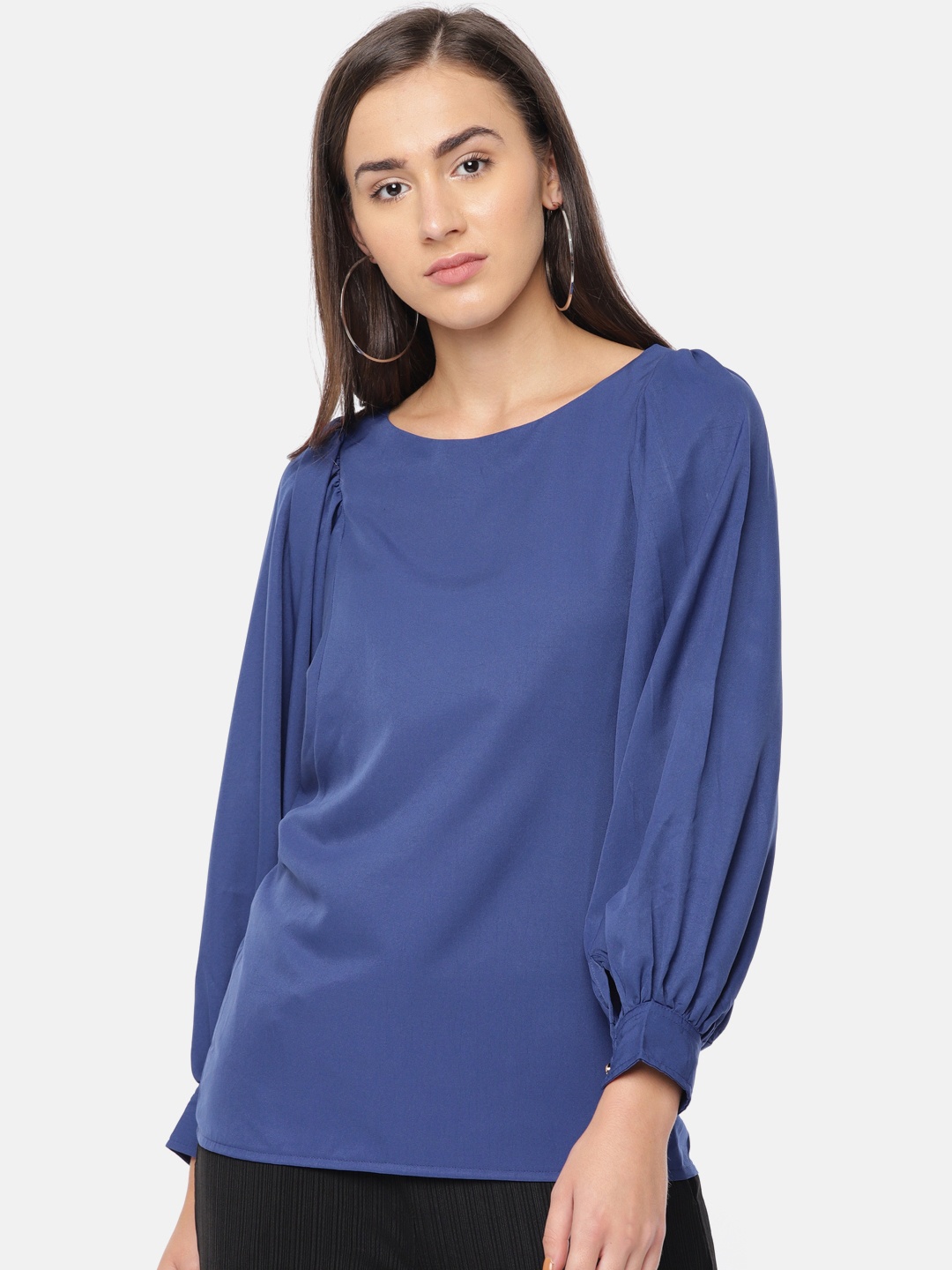 

Style Quotient Women Blue Solid Regular Top