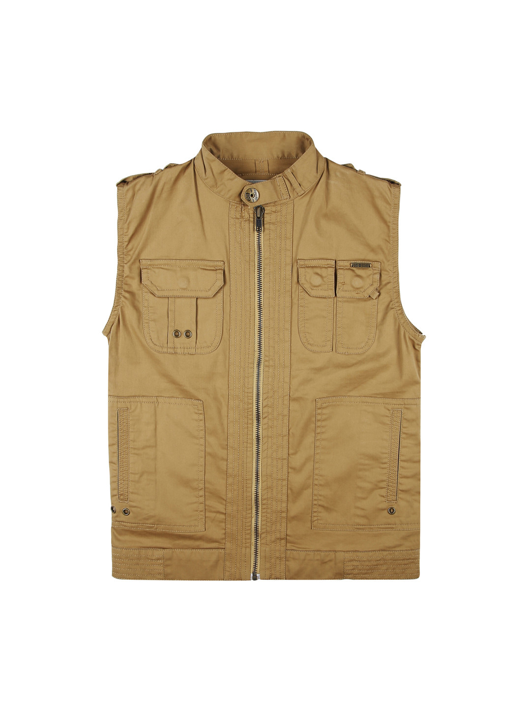 

Gini and Jony Boys Tan Solid Open Front Jacket