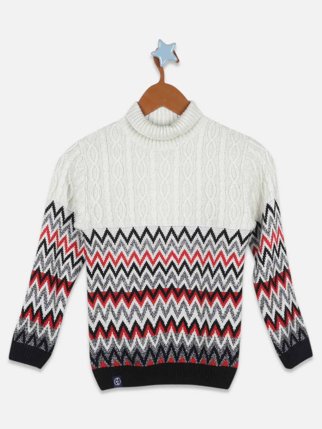 

Monte Carlo Boys Cable Knit Pullover, Off white