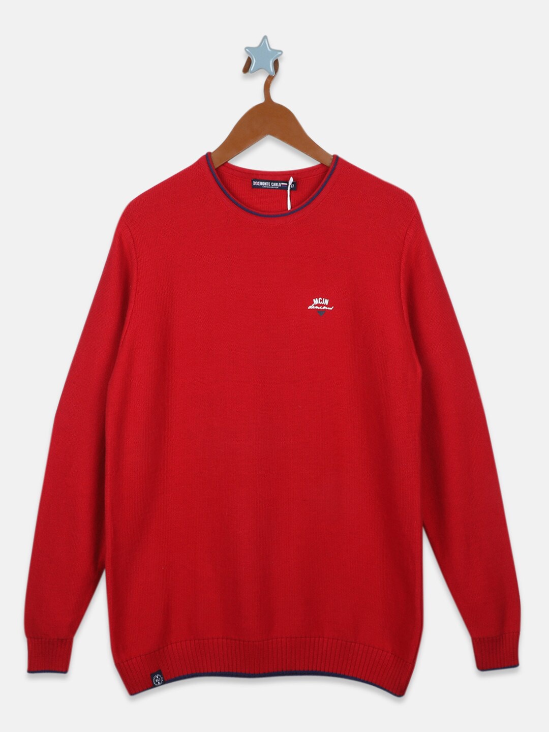 

Monte Carlo Boys Pure Cotton Ribbed Pullover, Red