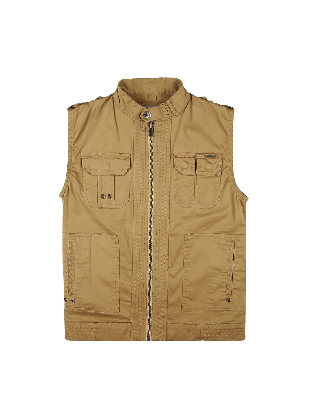 

Gini and Jony Boys Tan Solid Open Front Jacket