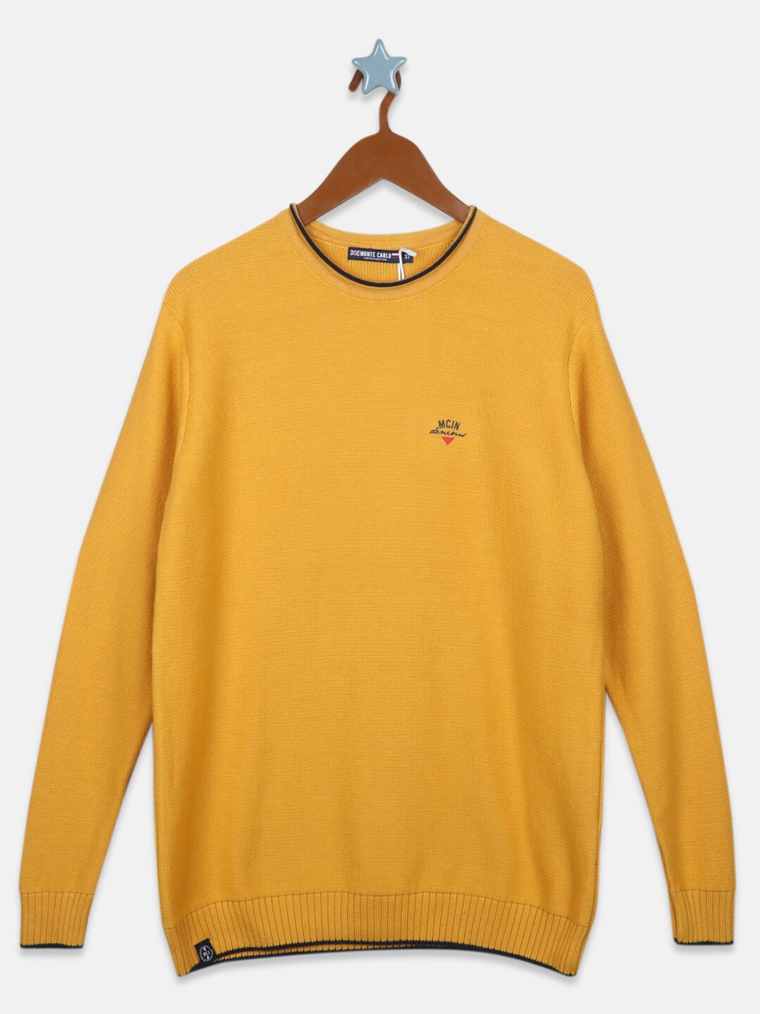 

Monte Carlo Boys Round Neck Pure Cotton Pullover, Yellow