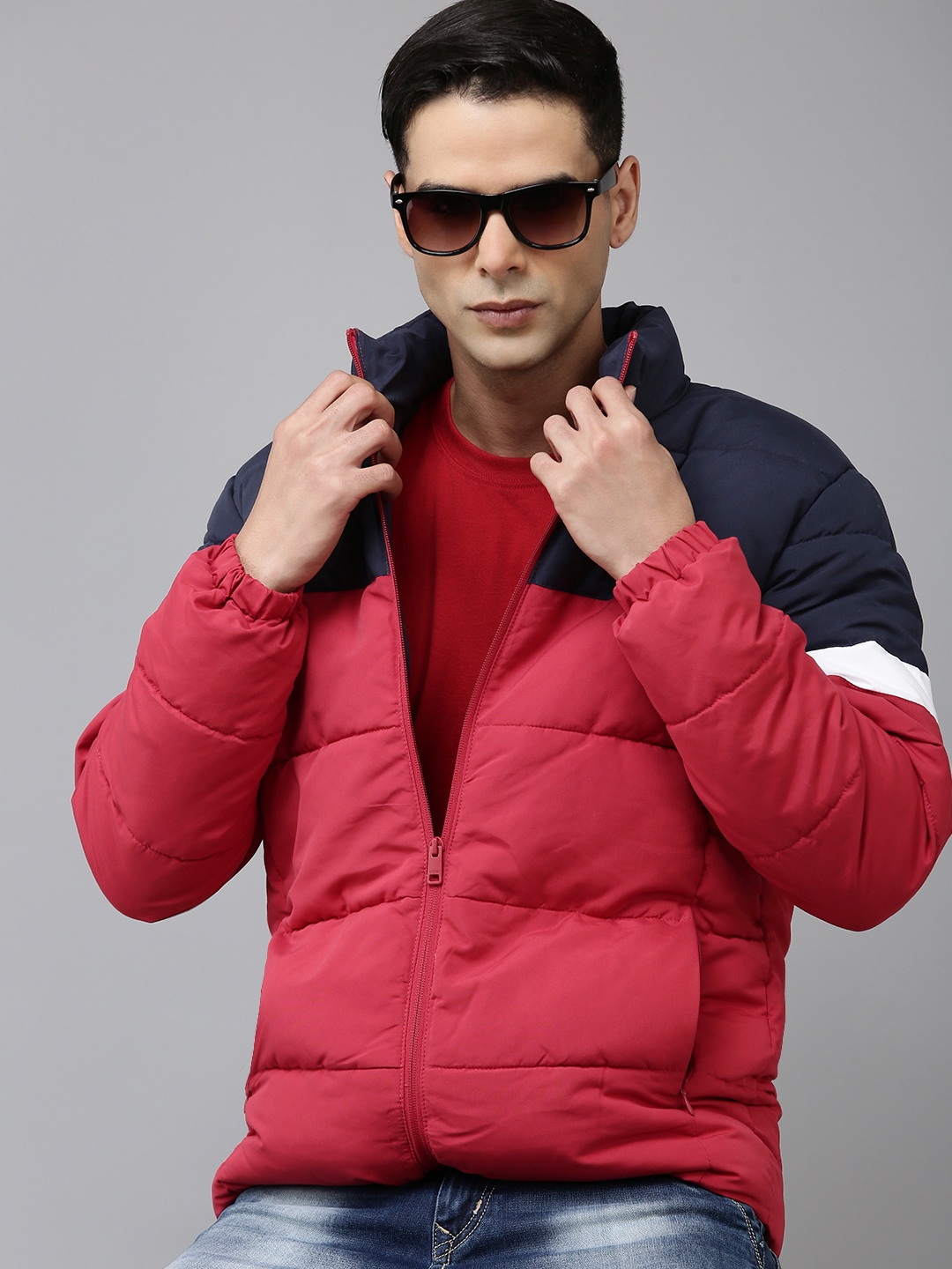 

U.S. Polo Assn. Colourblocked Padded Jacket, Red
