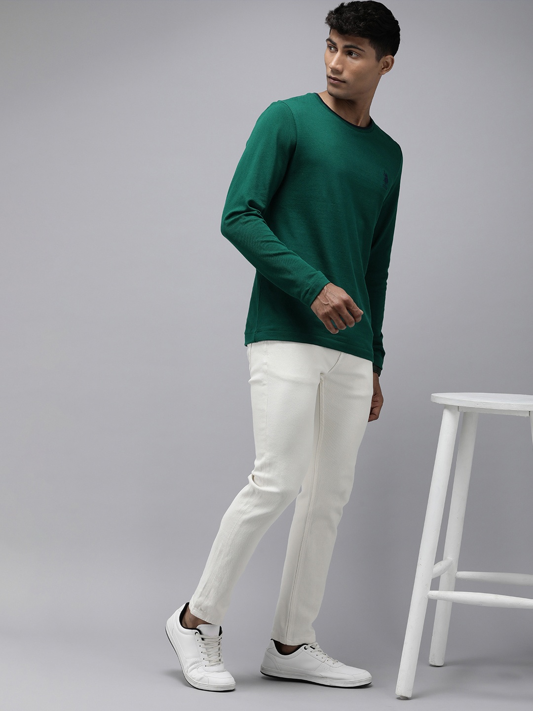 

U.S. Polo Assn. Pure Cotton Slim Fit T-shirt, Green