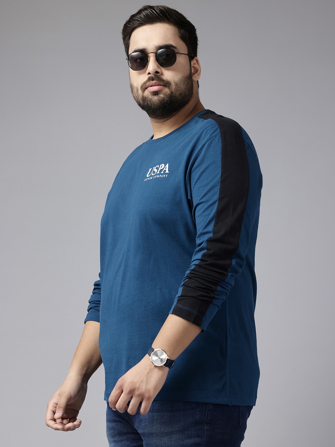 

U.S. Polo Assn. Denim Co. Plus Size Pure Cotton T-shirt, Navy blue