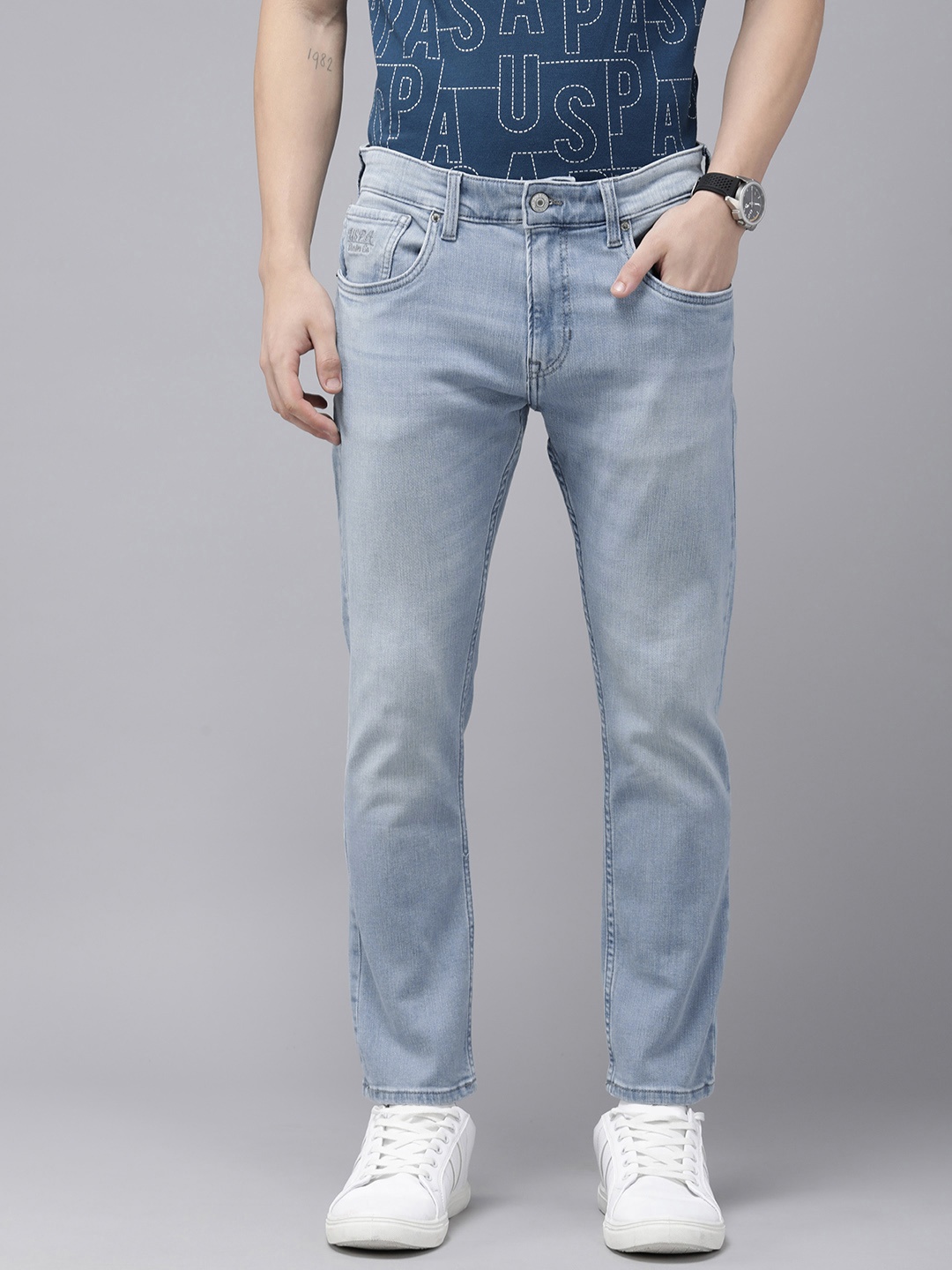 

U.S. Polo Assn. Denim Co. Men Light Fade Stretchable Jeans, Blue